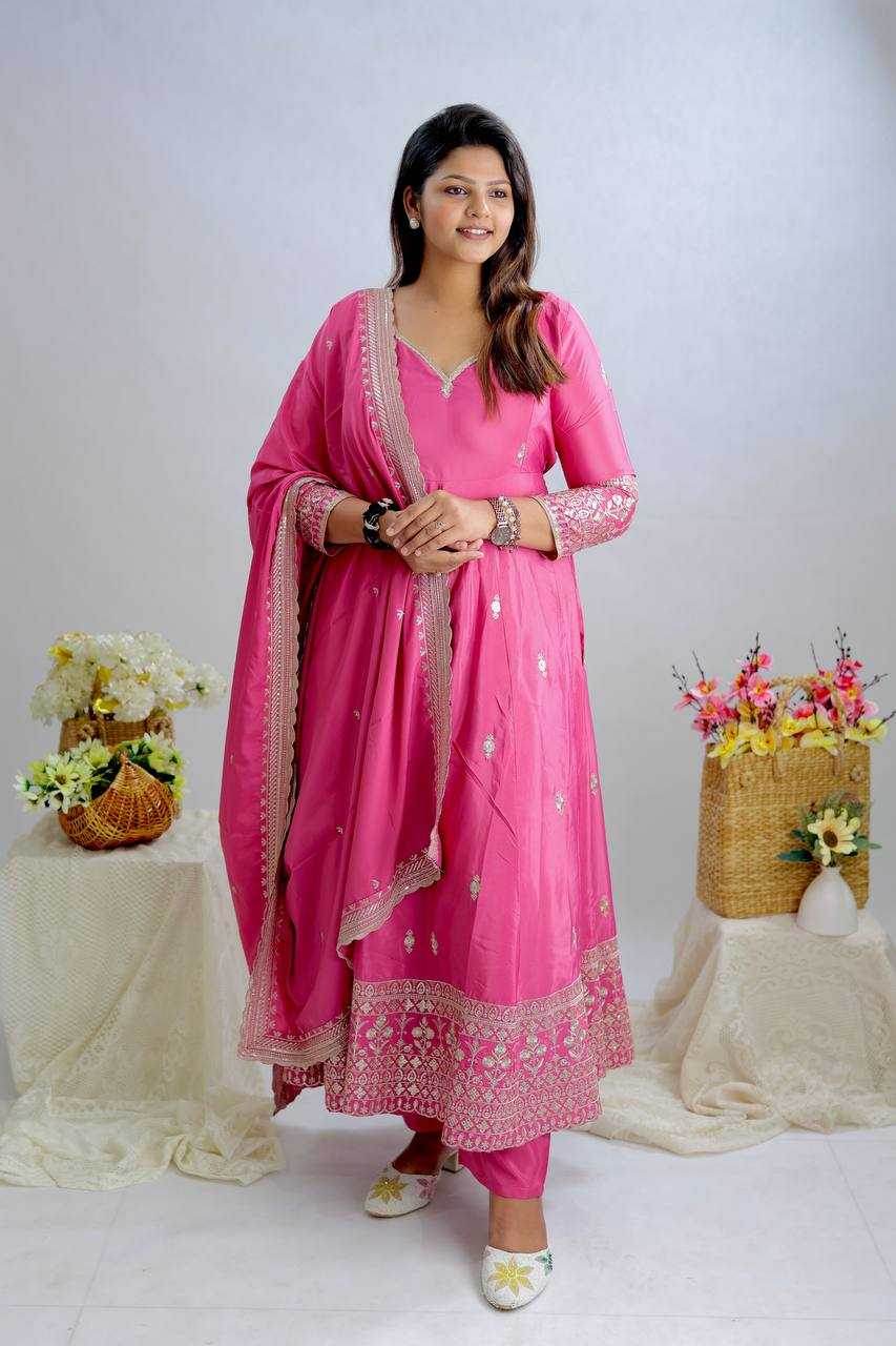 Pure Crepe Designer Gown - MYLUXURY LANE ENTERPRISE